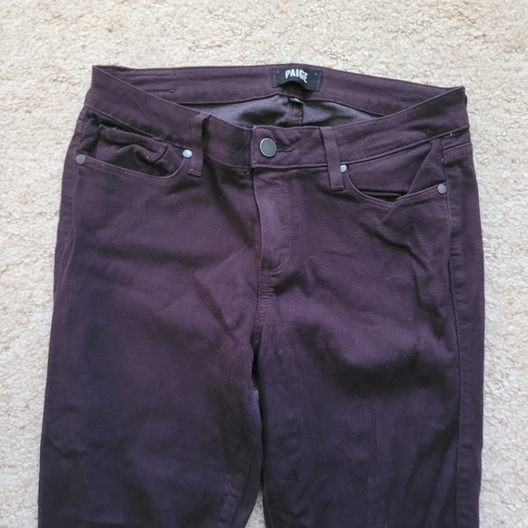 Paige Maroon Verdugo Ankle Jeans - Picture 4 of 7
